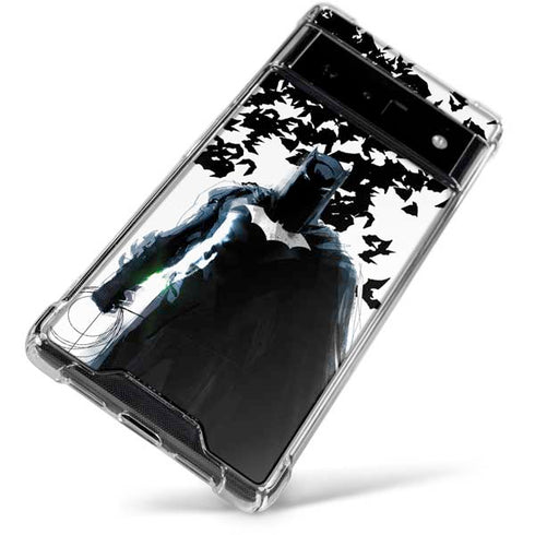 DC Comics Batman Holding batarang Art Google Pixel 6 Clear Case